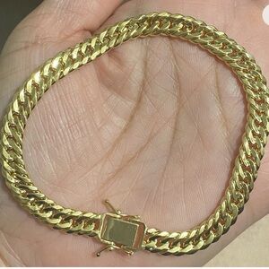 Real 18K Saudi Gold Chain Bracelet